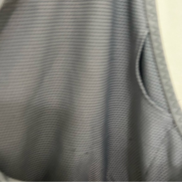 Athleta Transcendence Strappy Back Sports Bra in Gray & White Stripe Size Medium - Picture 4 of 6